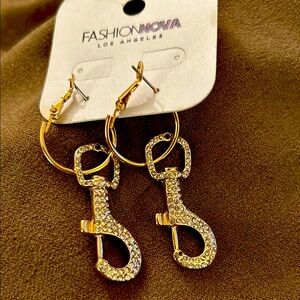 Gold and rhinestone Earrings